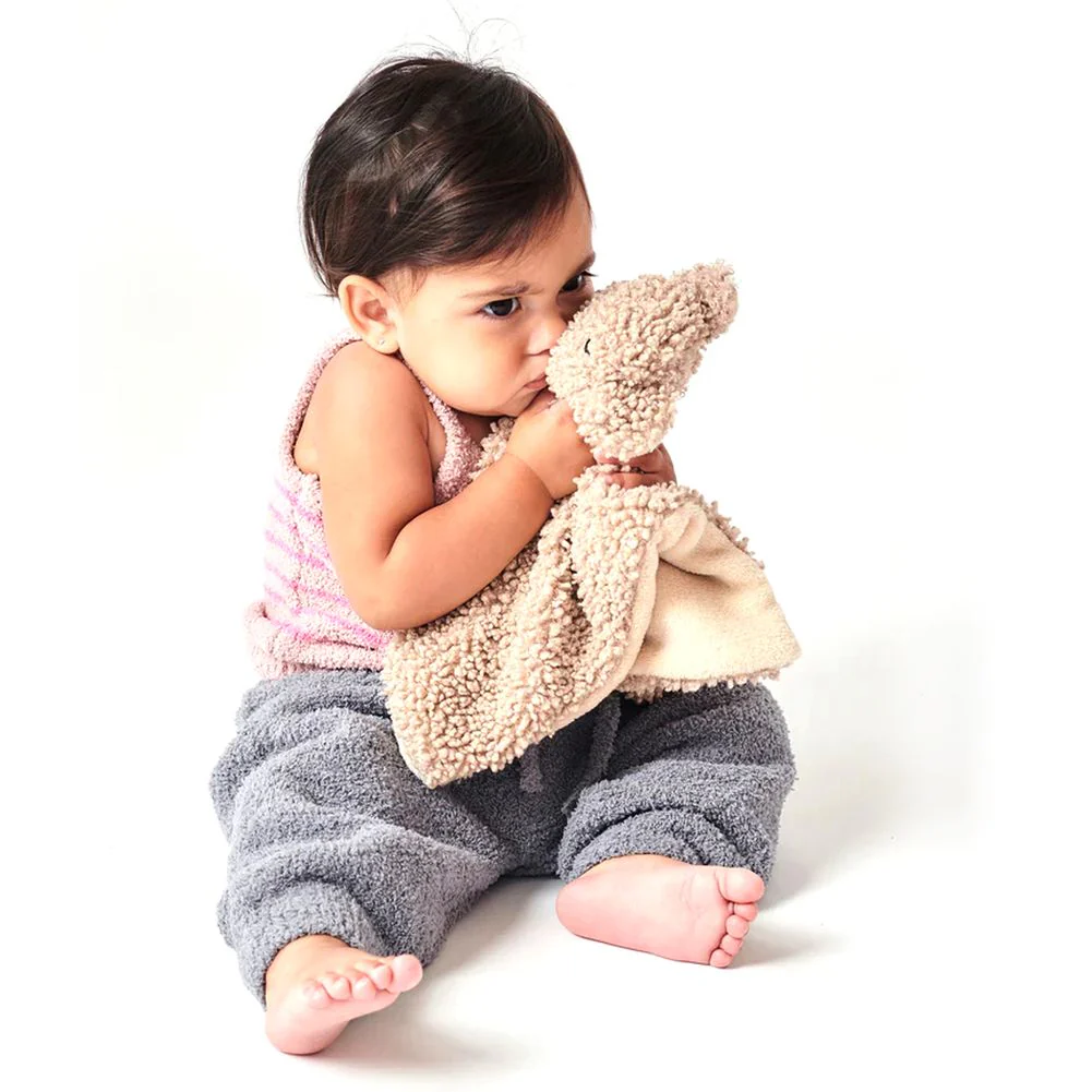 7 A.M. Lovey Blanket - Oatmeal Teddy Bear - Image 5