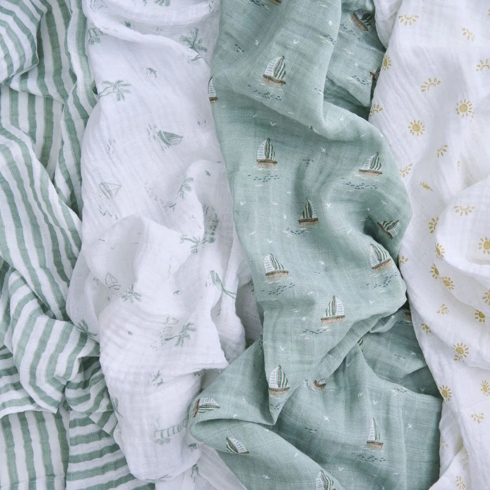 Aden + Anais 4-Pack Boutique Organic Swaddles - Image 3