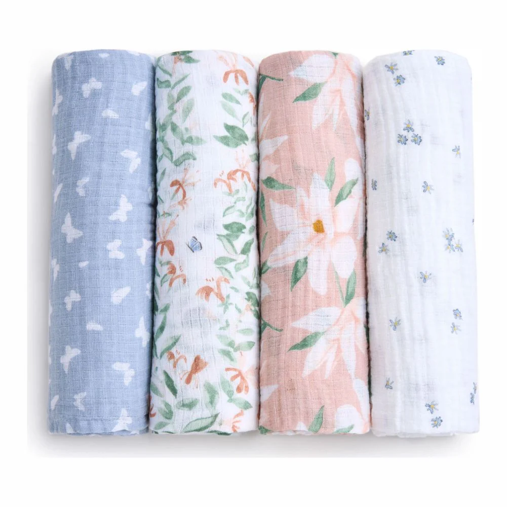 Aden + Anais 4-Pack Essential Cotton Muslin Swaddles - Image 8
