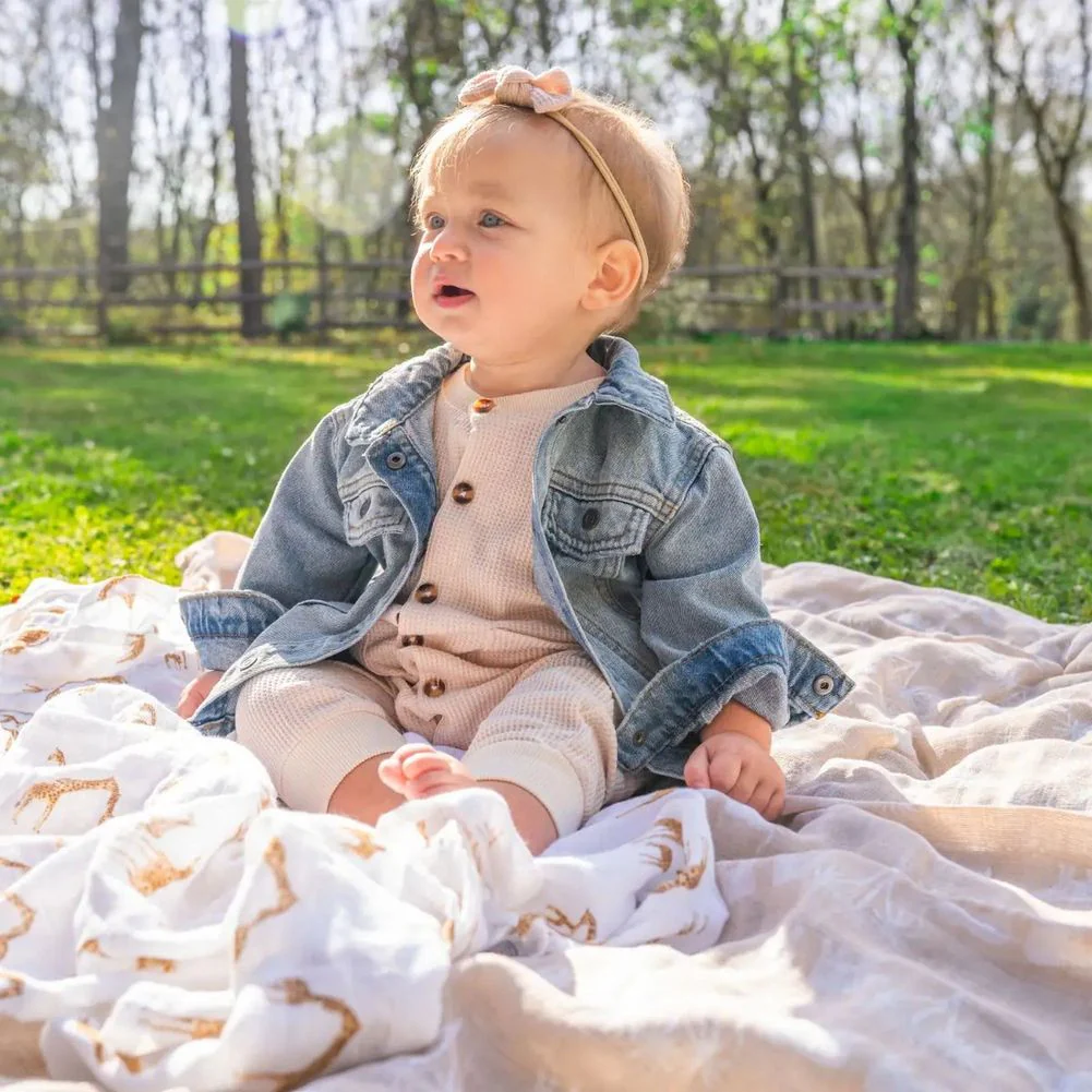 Aden + Anais 4-Pack Organic Cotton Muslin Swaddles - Safari Dreams - Image 2