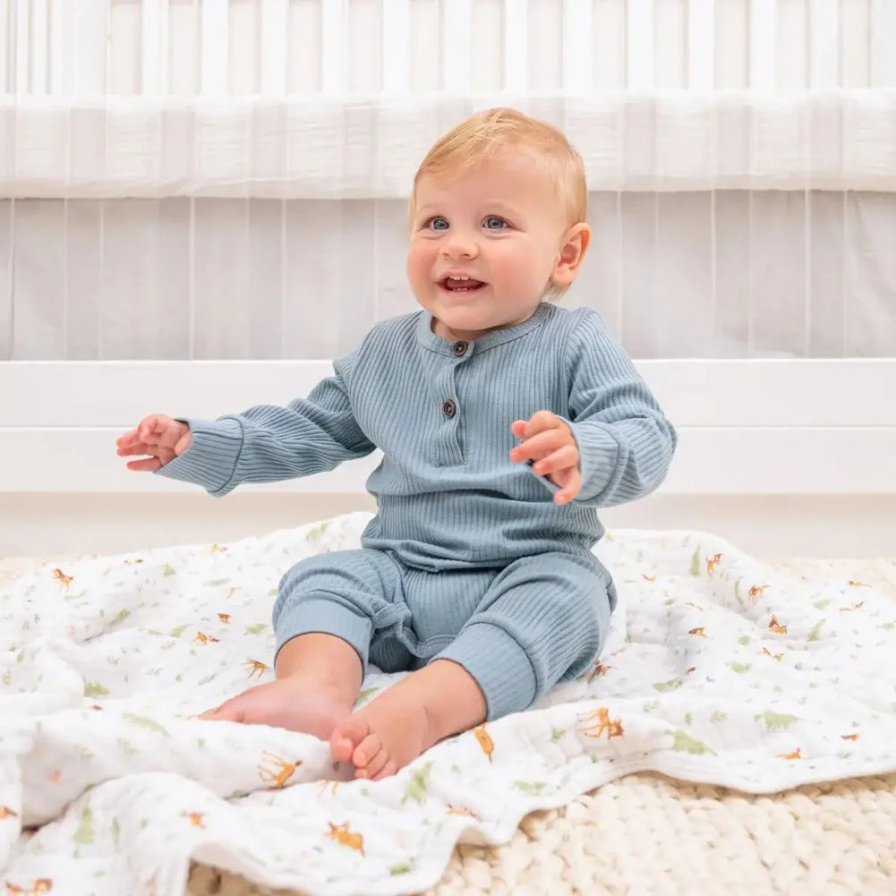 Aden + Anais Disney Essentials Cotton Muslin Blanket - Bambi Forest - Image 2