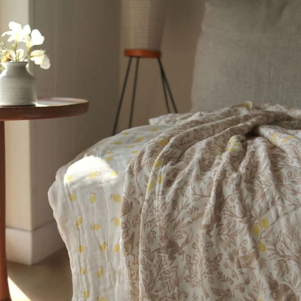 Aden + Anais Silky Soft Muslin Dream Blanket - Natural Woodland - Image 3