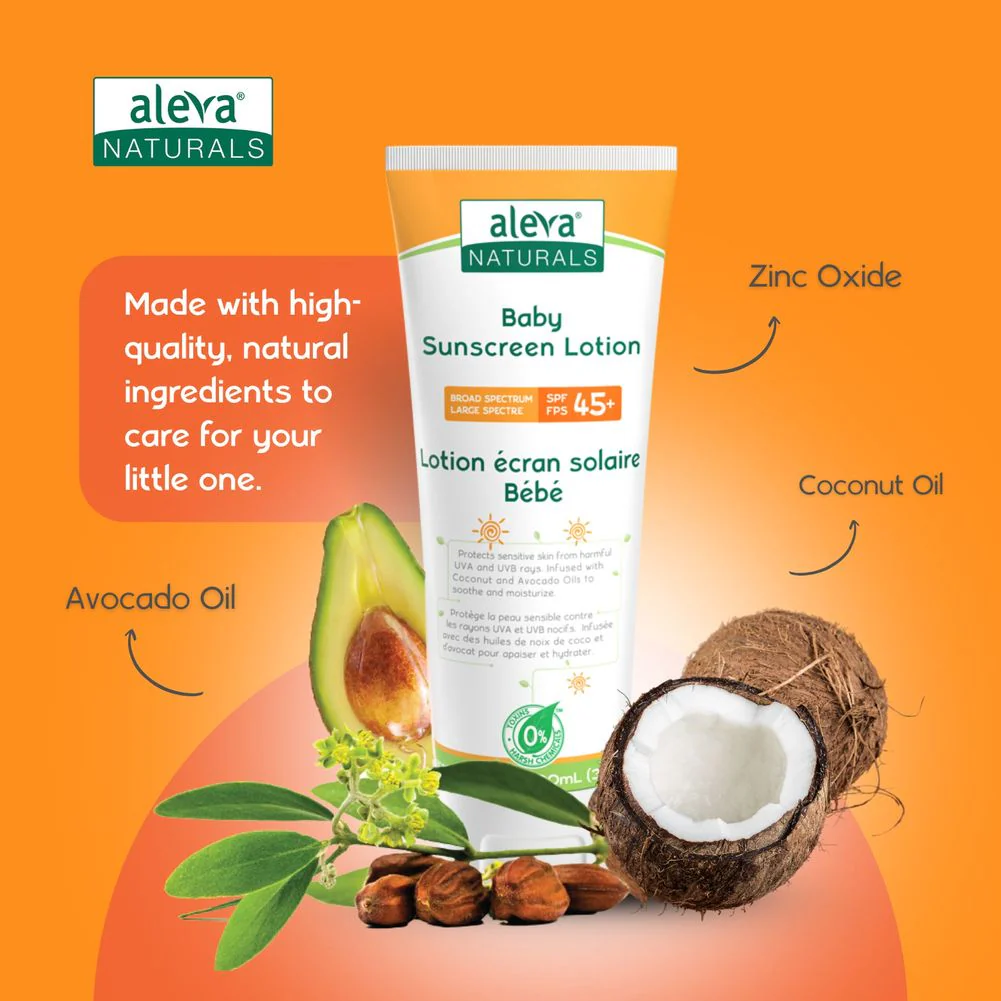 Aleva Baby Sunscreen Lotion (SPF 45+) - Image 5