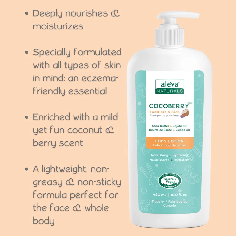 Aleva Naturals Cocoberry Toddler & Kids Body Lotion (480 ml) - Image 3