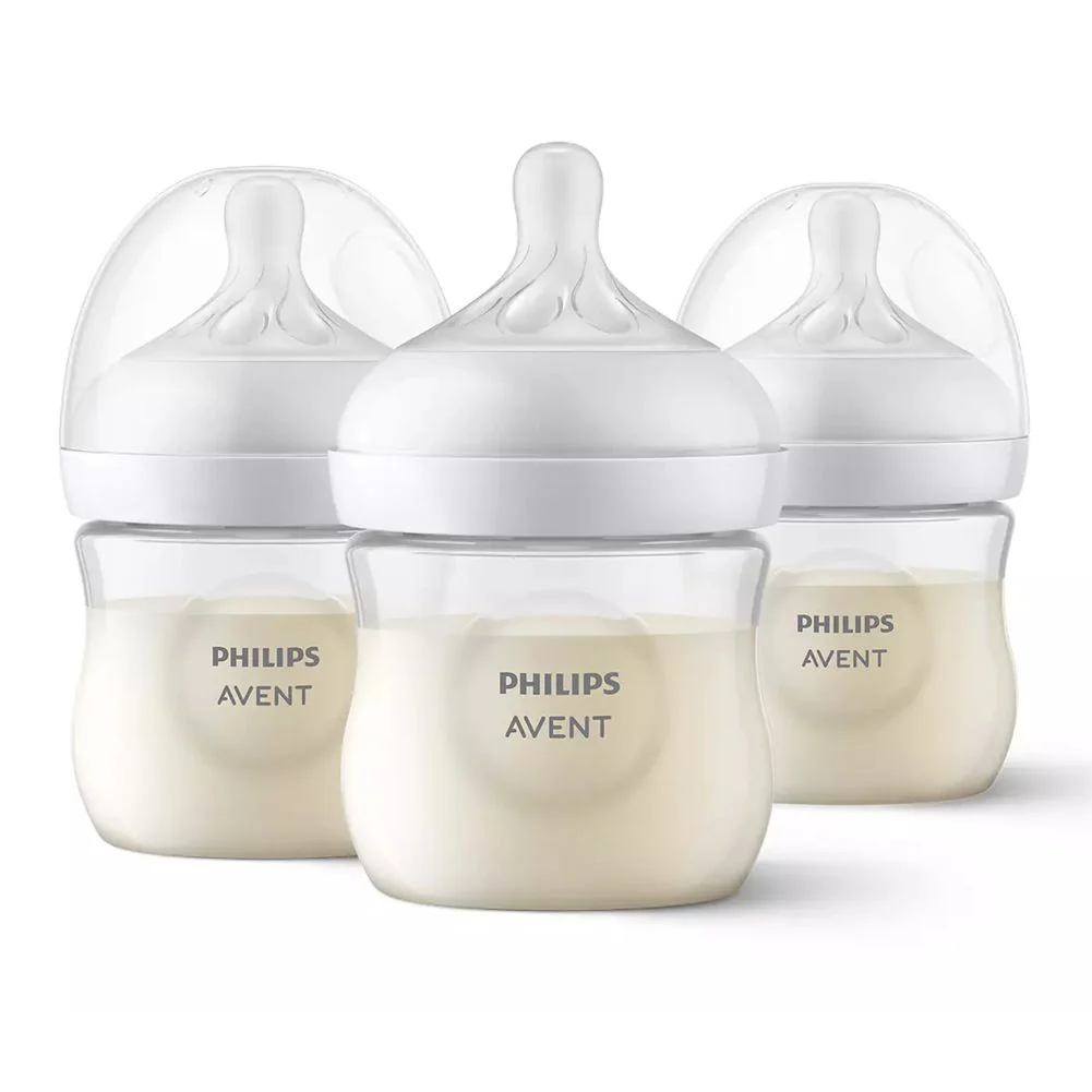 Avent 3-Pack Natural Response Baby Bottle (4 oz)