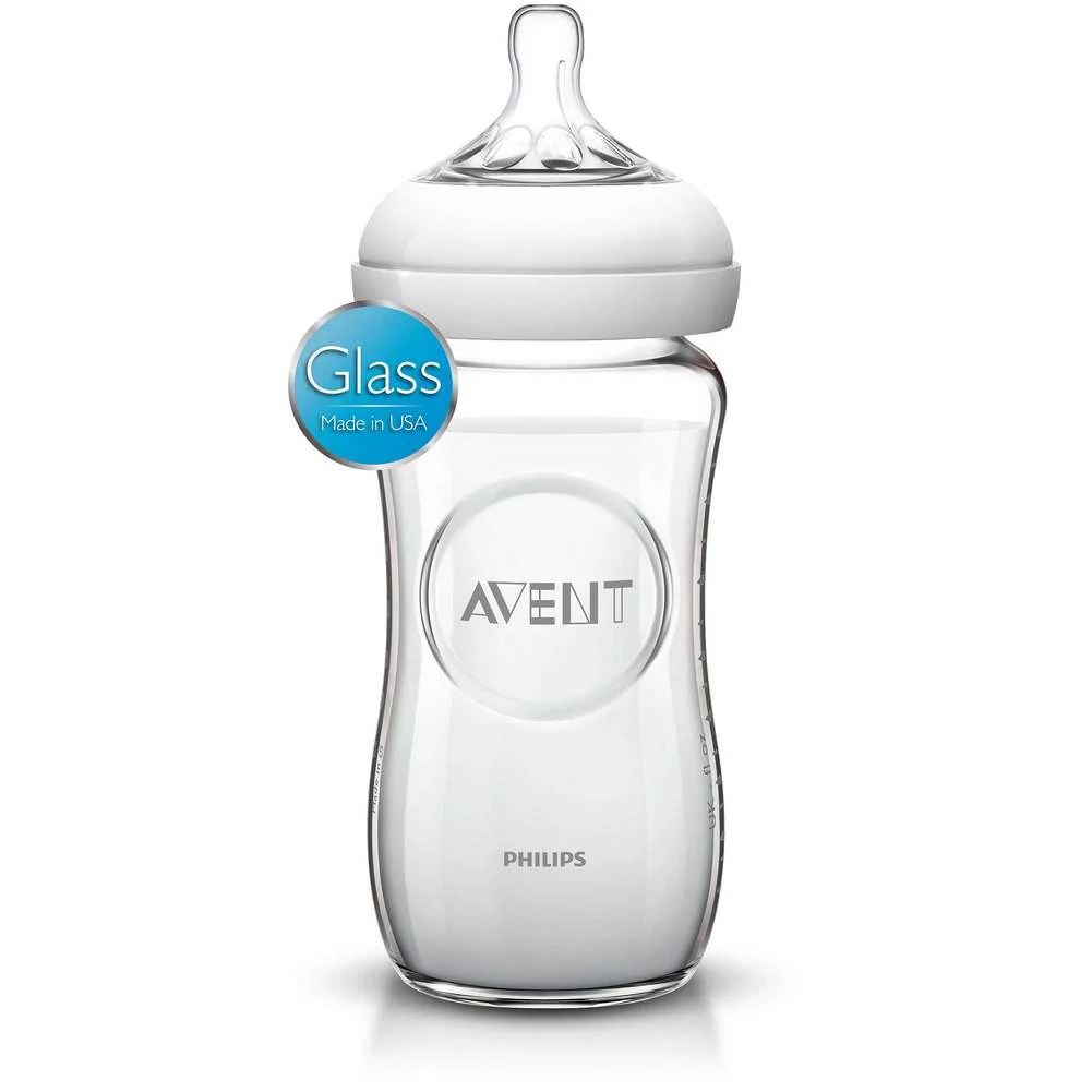 Avent Natural Glass Baby Bottle - 8oz - Image 2