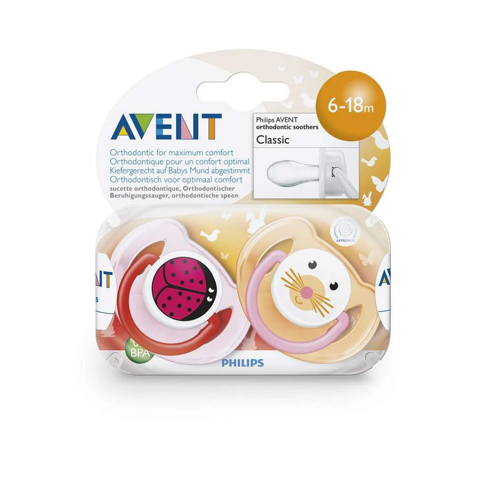 Avent Pacifiers Animal 6-18 Months - Pink - Image 4