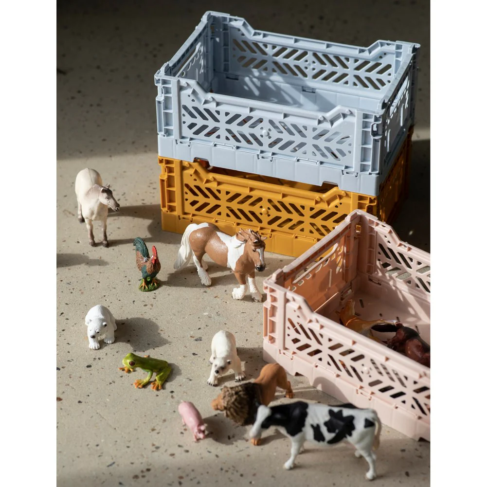 Aykasa Mini Foldable Storage Crate - Warm Taupe - Image 3