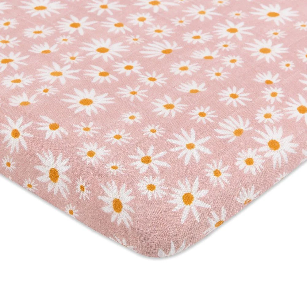 Babyletto All-Stages Organic Cotton Muslin Bassinet Sheet - Image 3