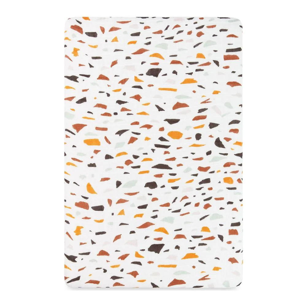 Babyletto All-Stages Organic Cotton Muslin Bassinet Sheet - Image 5