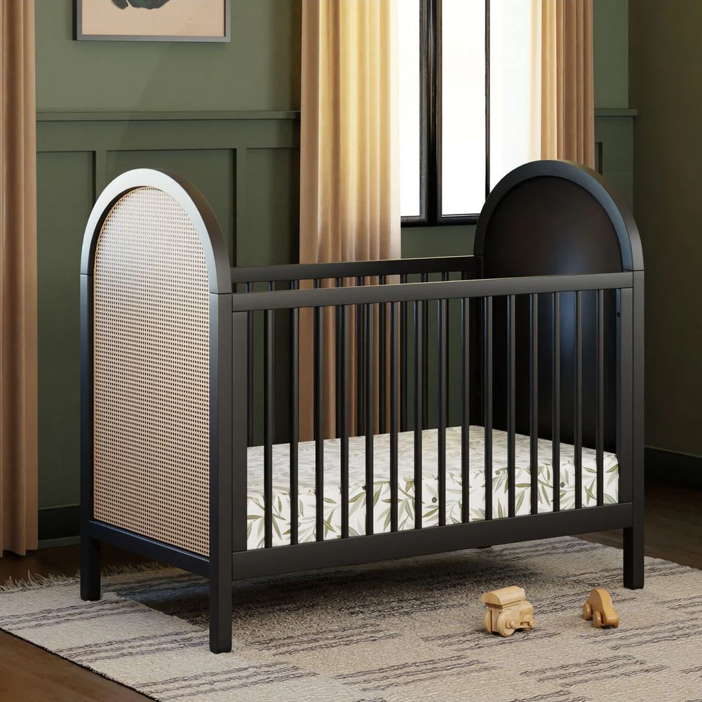 Babyletto Bondi Cane 3-in-1 Convertible Crib with Natural Cane Side Panels - Image 2