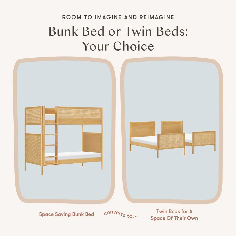 Babyletto Bondi Cane Convertible Bunk Bed - Honey - Image 5