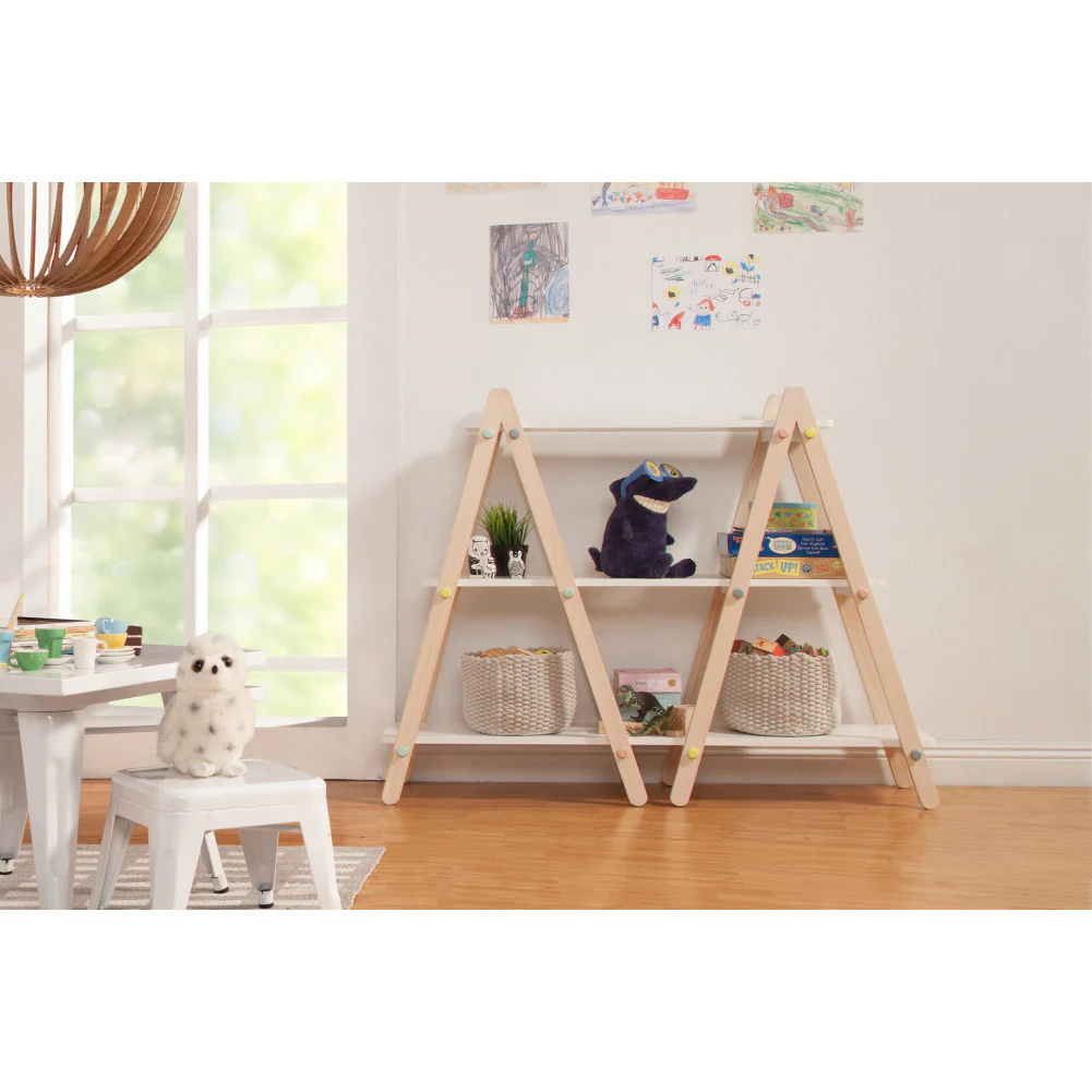 Babyletto Dottie Bookcase - White and Washed Natural - Image 5