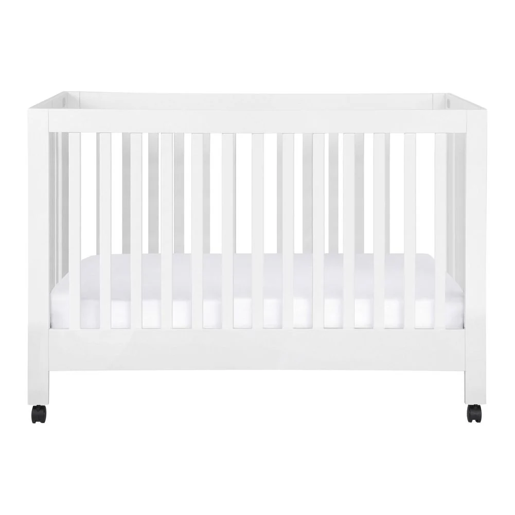 Babyletto Maki Full-Size Portable Folding Crib - White - Image 2