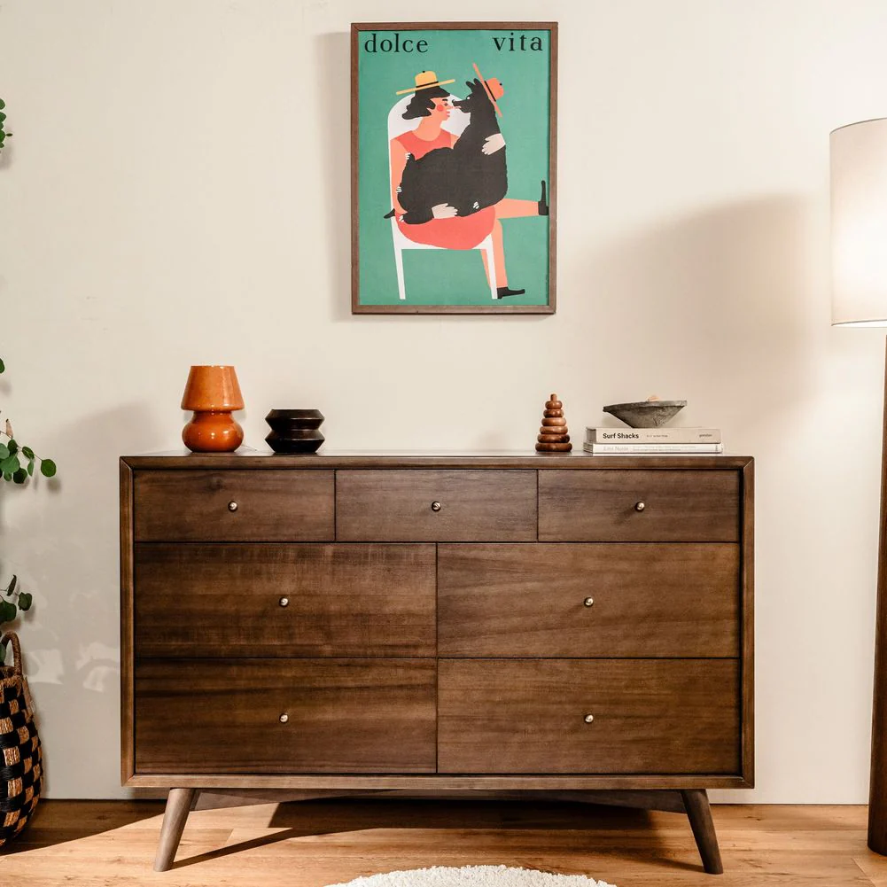 Babyletto Palma 7-Drawer Double Dresser - Natural Walnut - Image 3