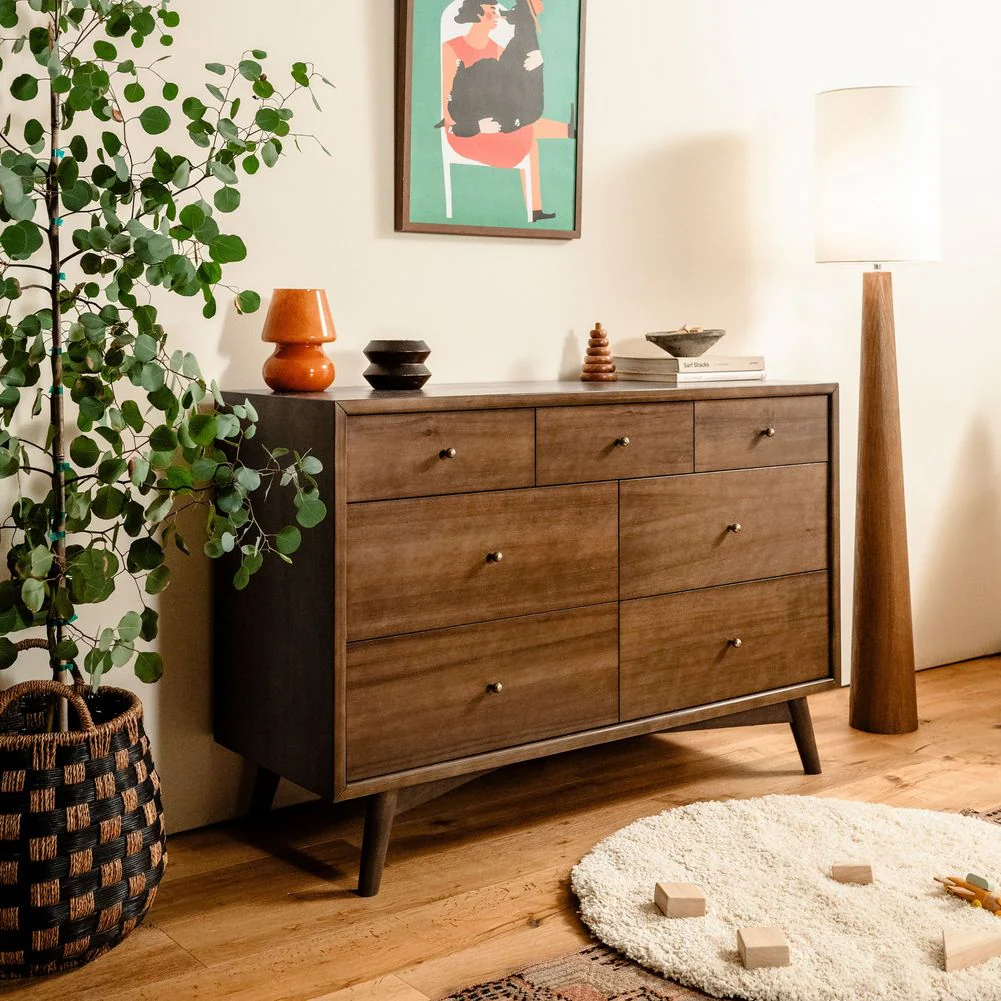 Babyletto Palma 7-Drawer Double Dresser - Natural Walnut - Image 4