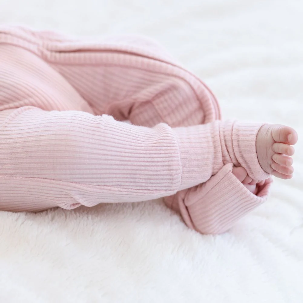 Good Little Citizens Rib Zip Fit Footie Sleeper & Beanie Set - Image 6