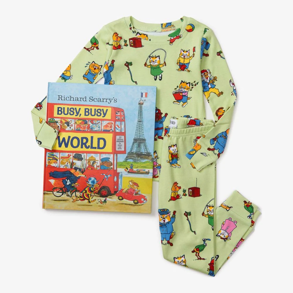 Books to Bed Pajama & Book Set - Busy World - Image 5