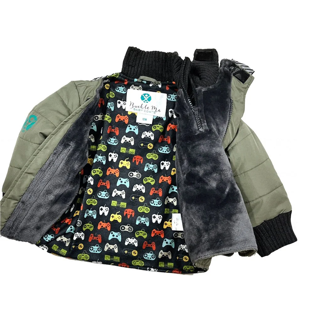 Buckle Me Baby Coats Car Seat Toastiest Winter Coat - Player One (6-9 Months) - Image 5