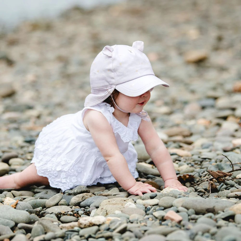 CaliKids Organic Cotton Ball Hat with Flap - Image 4