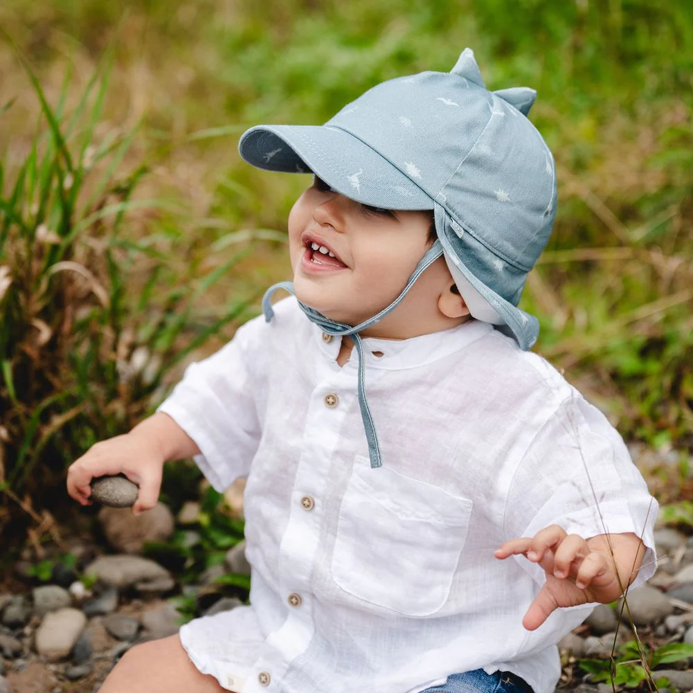 CaliKids Organic Cotton Ball Hat with Flap - Image 5