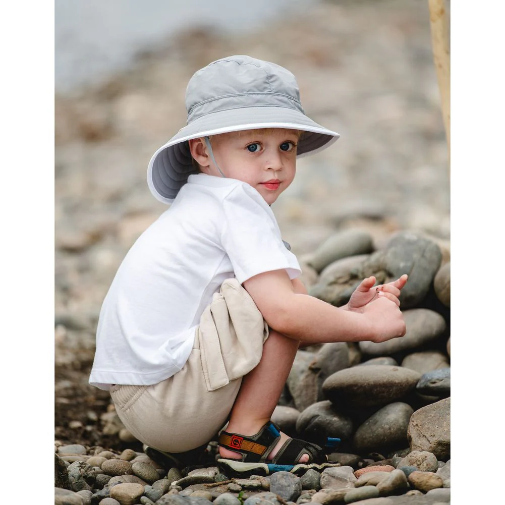 Calikids Quick Dry Beach Hat (UPF 50+) - Monument Grey - Image 6