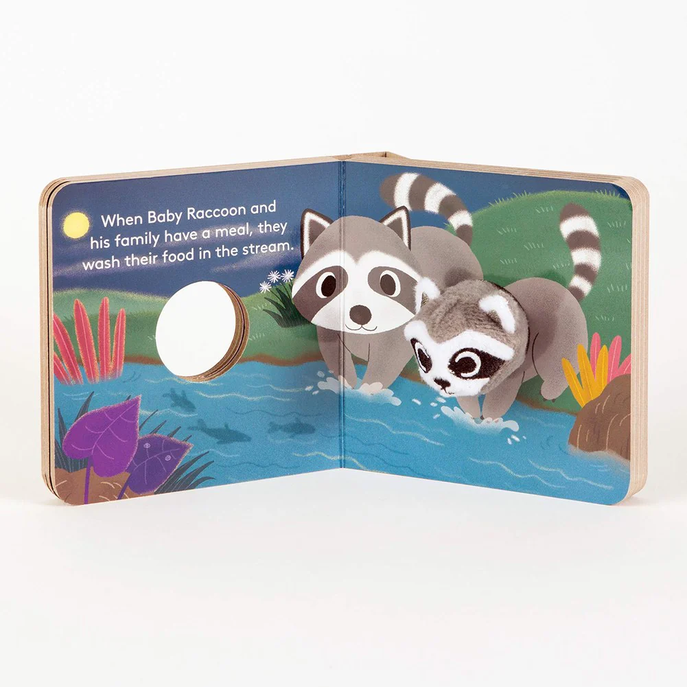 Chronicle Books Finger Puppet Book - Baby Raccoon - Image 3