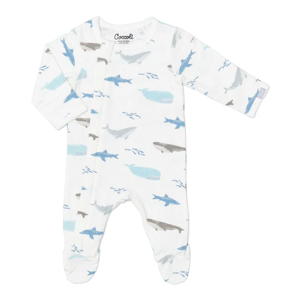 Coccoli Cotton-Modal Zippered Footie Sleeper - Image 7