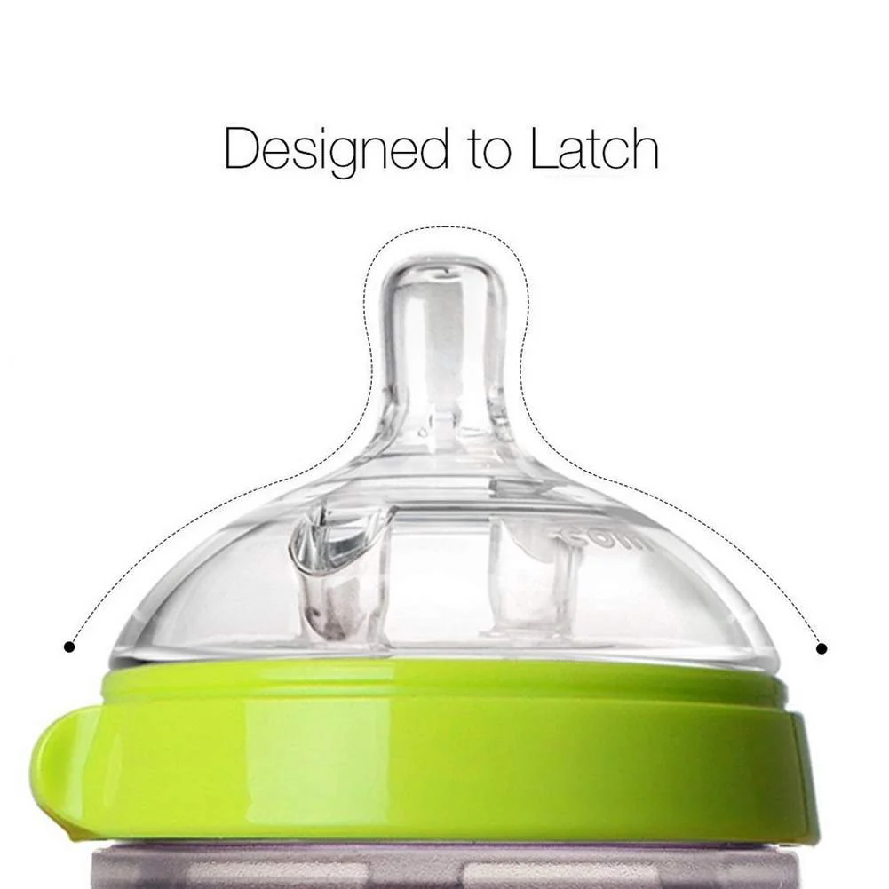 Comotomo Silicone 5 Ounce Baby Bottle - Green - Image 4