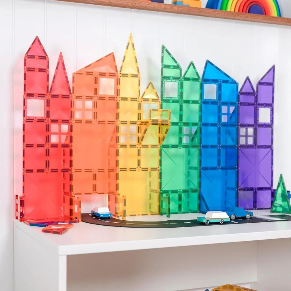 Connetix 102-Piece Magnetic Tiles Creative Pack - Rainbow - Image 6