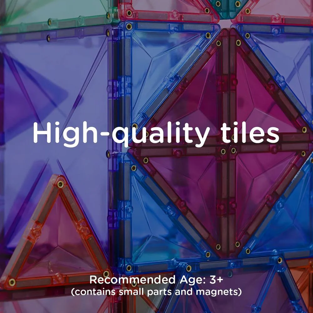 Connetix 202-piece Magnetic Tiles Mega Pack - Pastel - Image 6