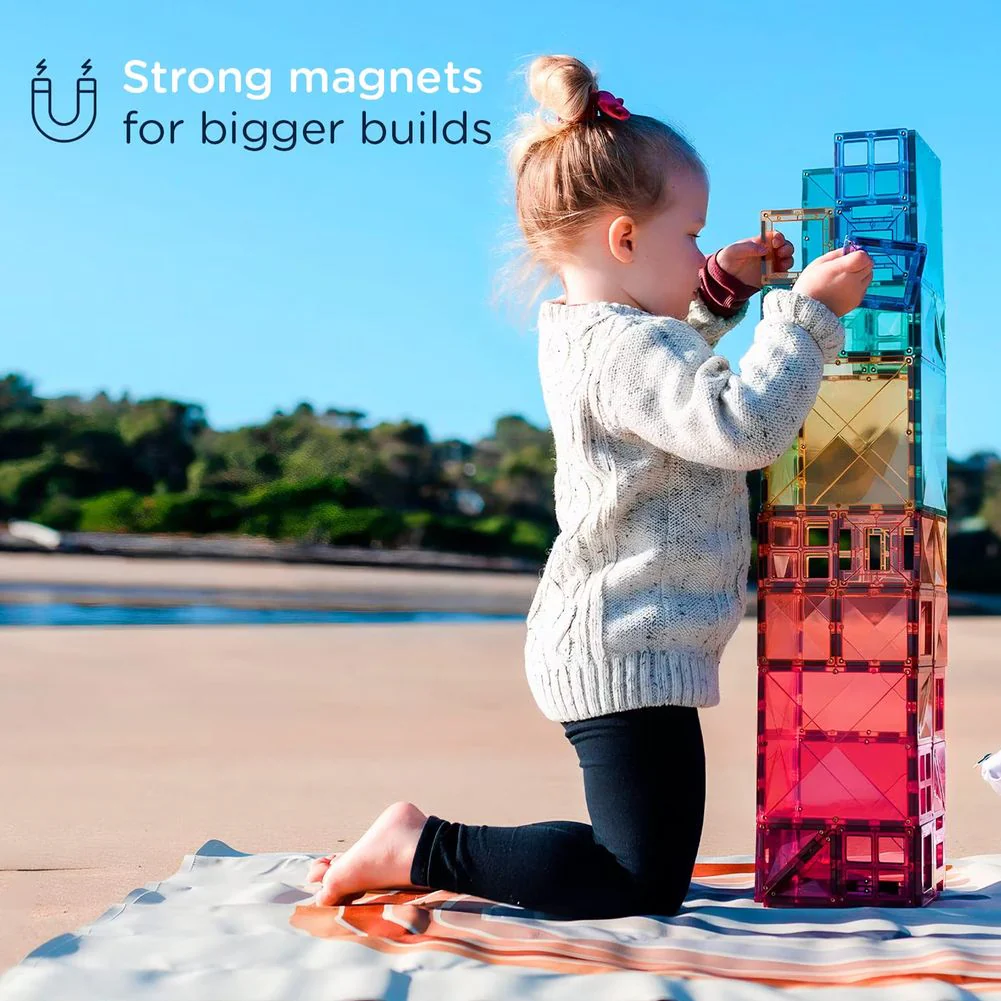 Connetix 202-piece Magnetic Tiles Mega Pack - Pastel - Image 7