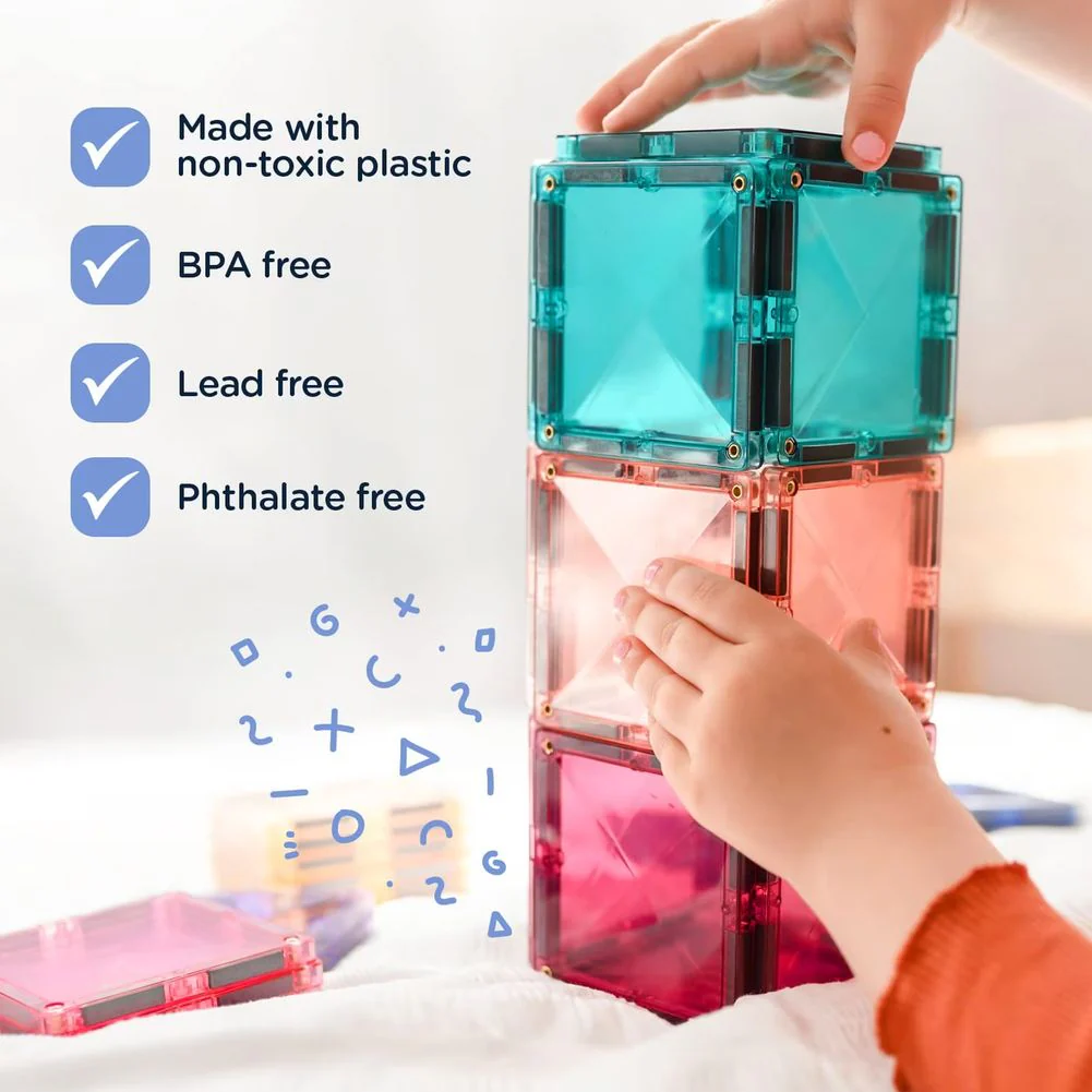Connetix 202-piece Magnetic Tiles Mega Pack - Pastel - Image 8