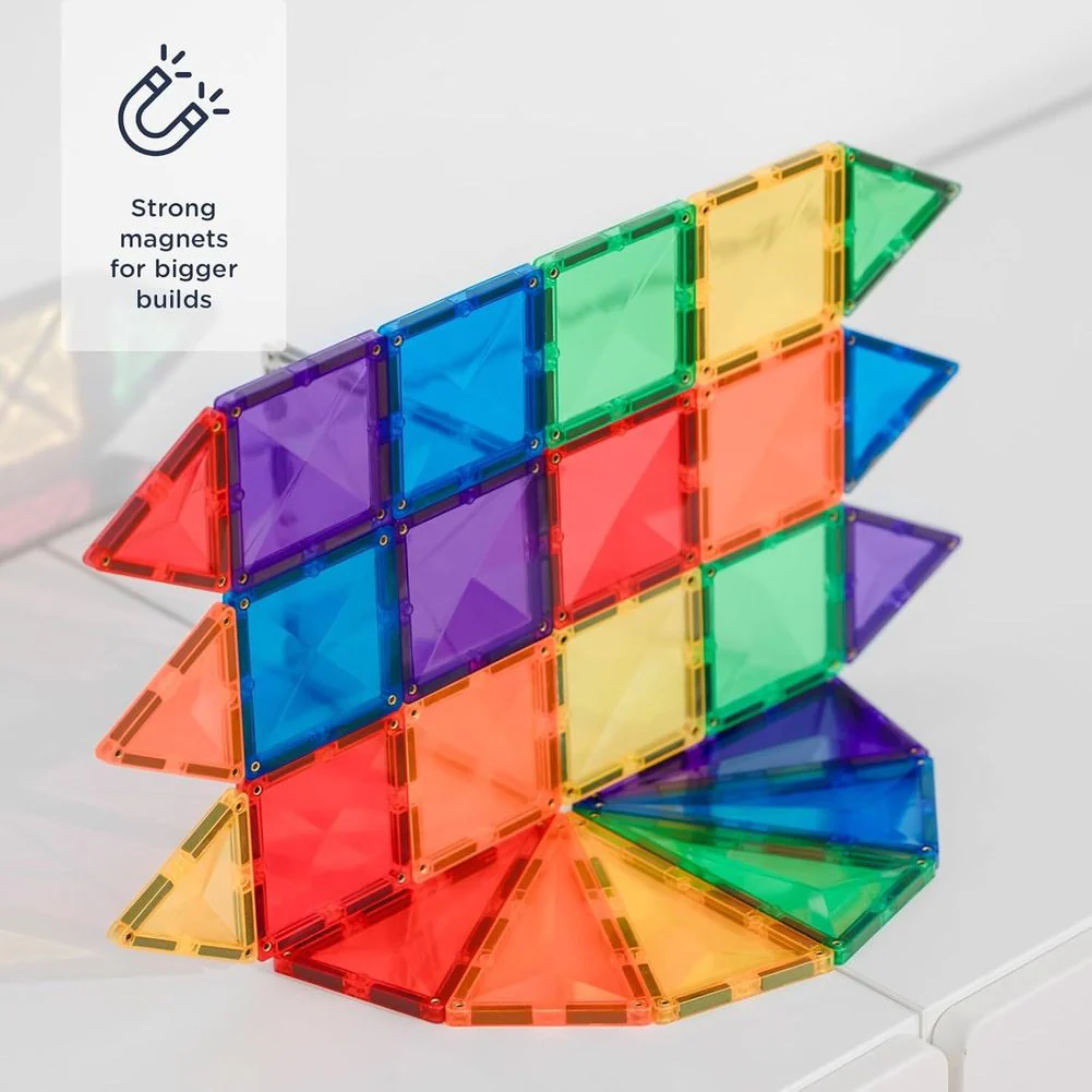 Connetix 24-Piece Magnetic Tiles Mini Pack - Rainbow - Image 4
