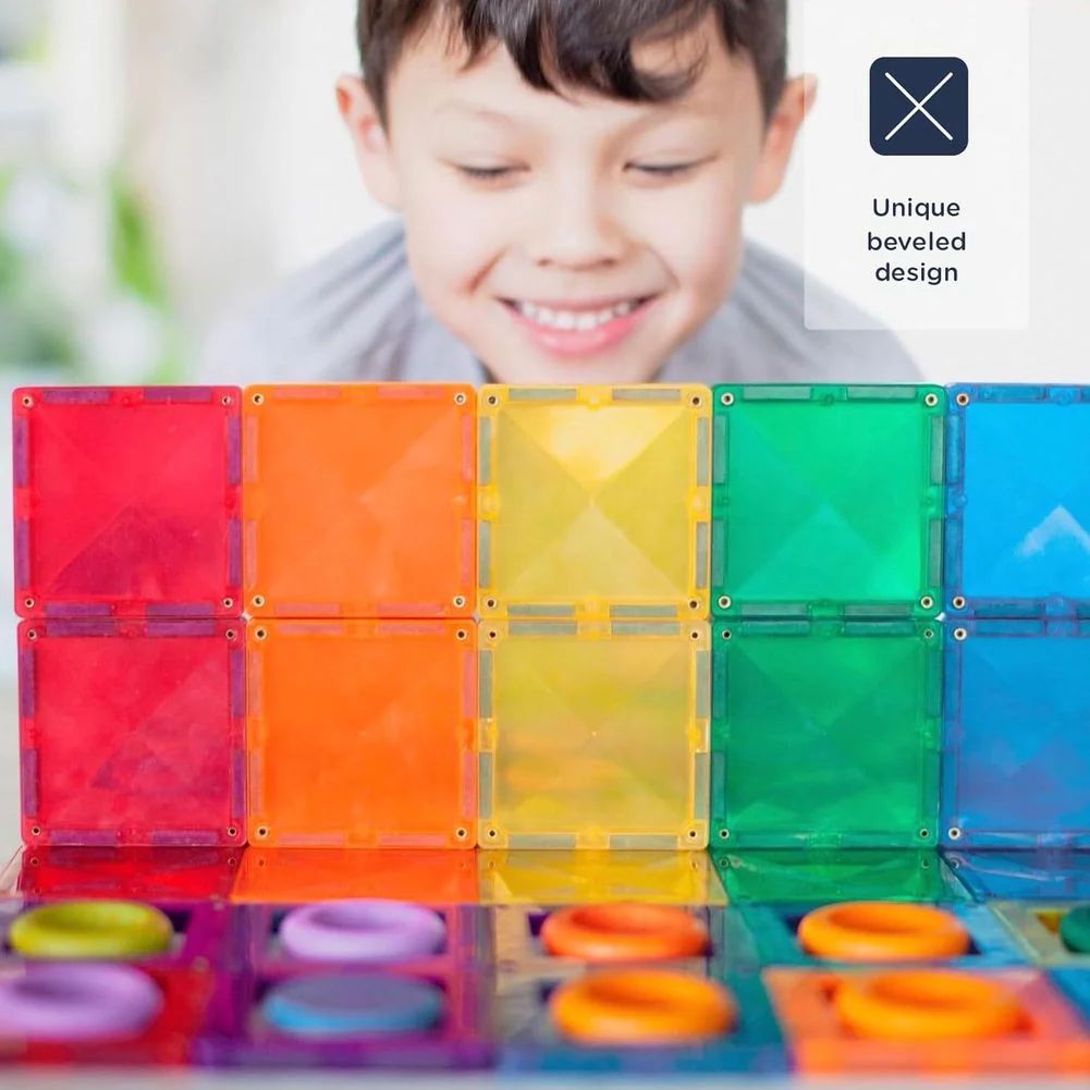 Connetix 24-Piece Magnetic Tiles Mini Pack - Rainbow - Image 6
