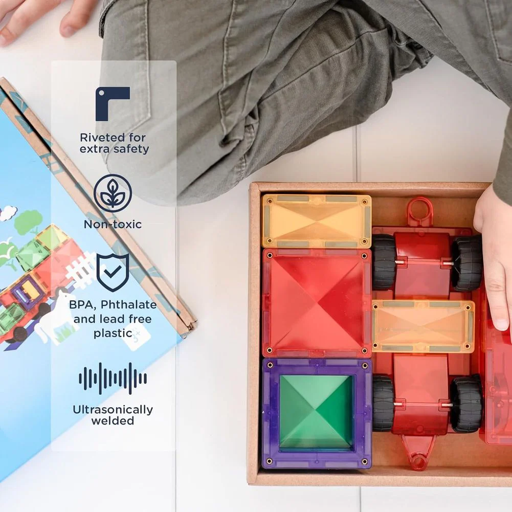 Connetix 24-Piece Magnetic Tiles Motion Pack - Rainbow - Image 5