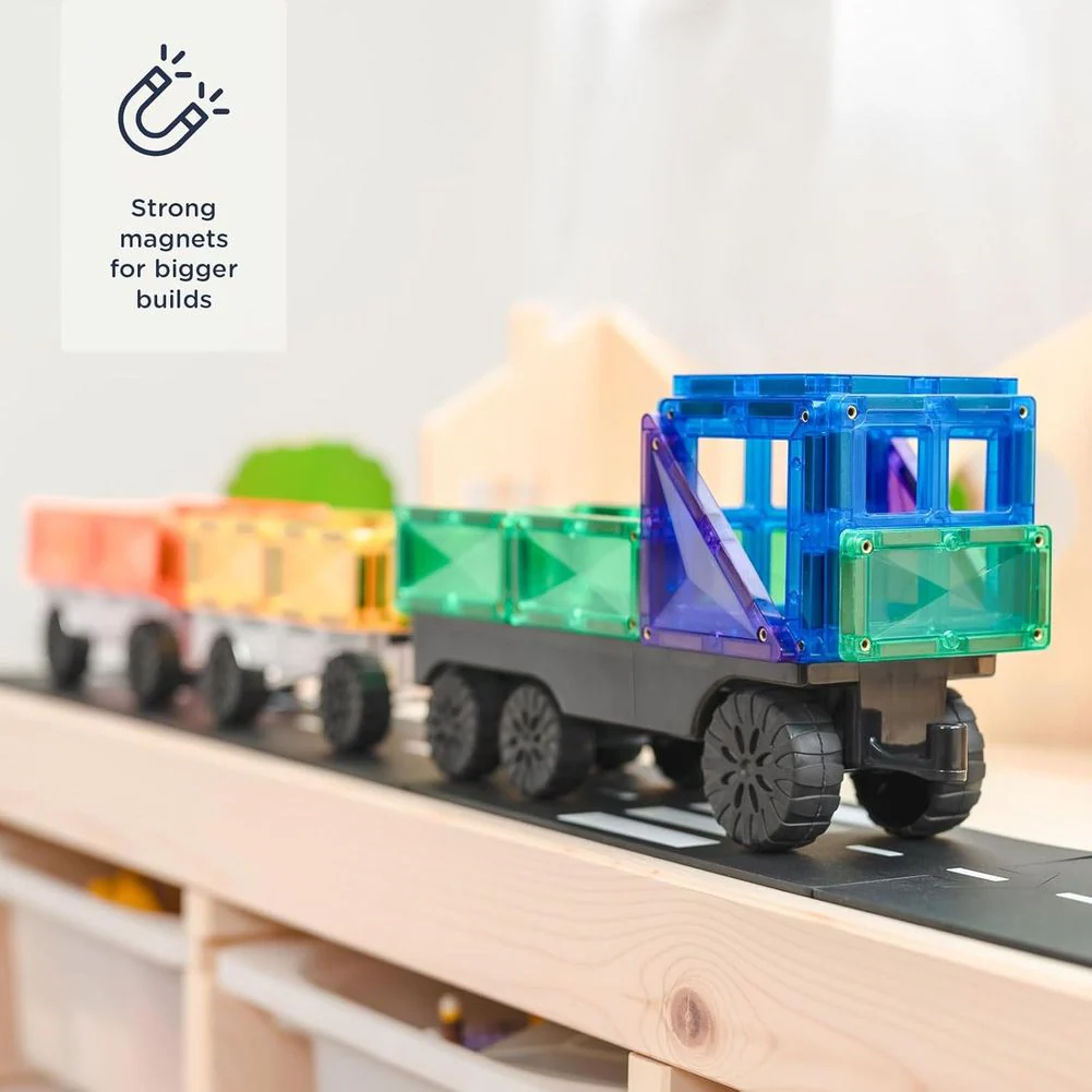 Connetix 50-Piece Magnetic Tiles Transport Pack - Rainbow - Image 4