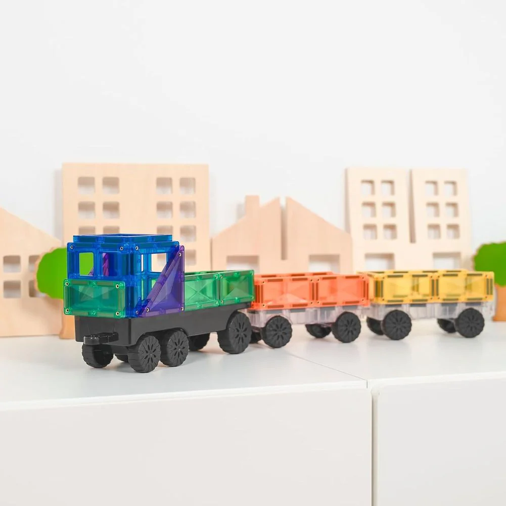 Connetix 50-Piece Magnetic Tiles Transport Pack - Rainbow - Image 6