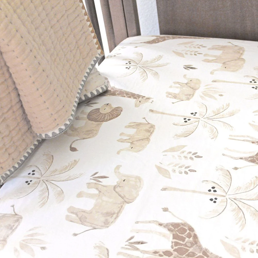 Crane Baby Kendi Fitted Crib Sheet - Safari Animal - Image 4