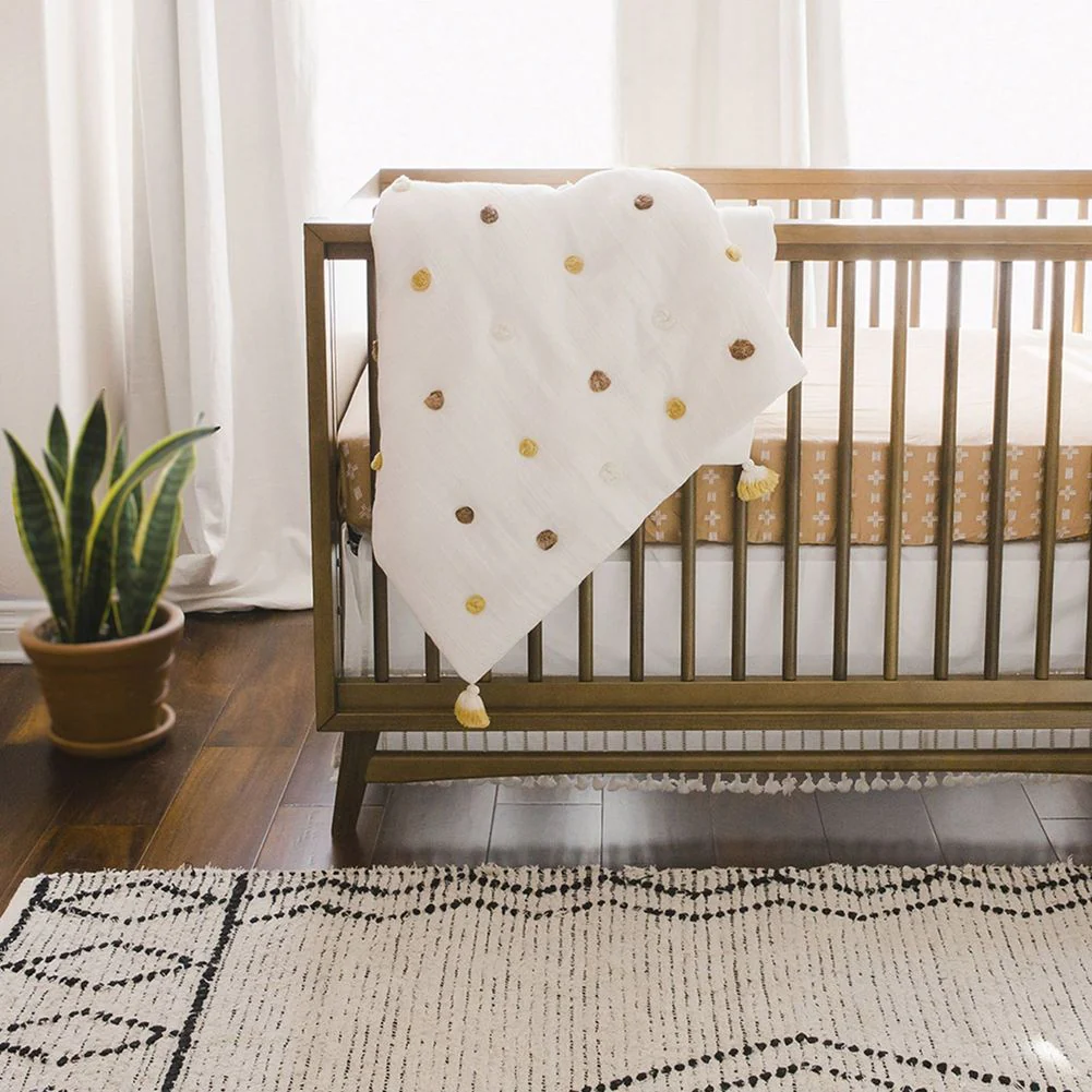 Crane Baby Pom Pom Quilted Blanket - Kendi - Image 3