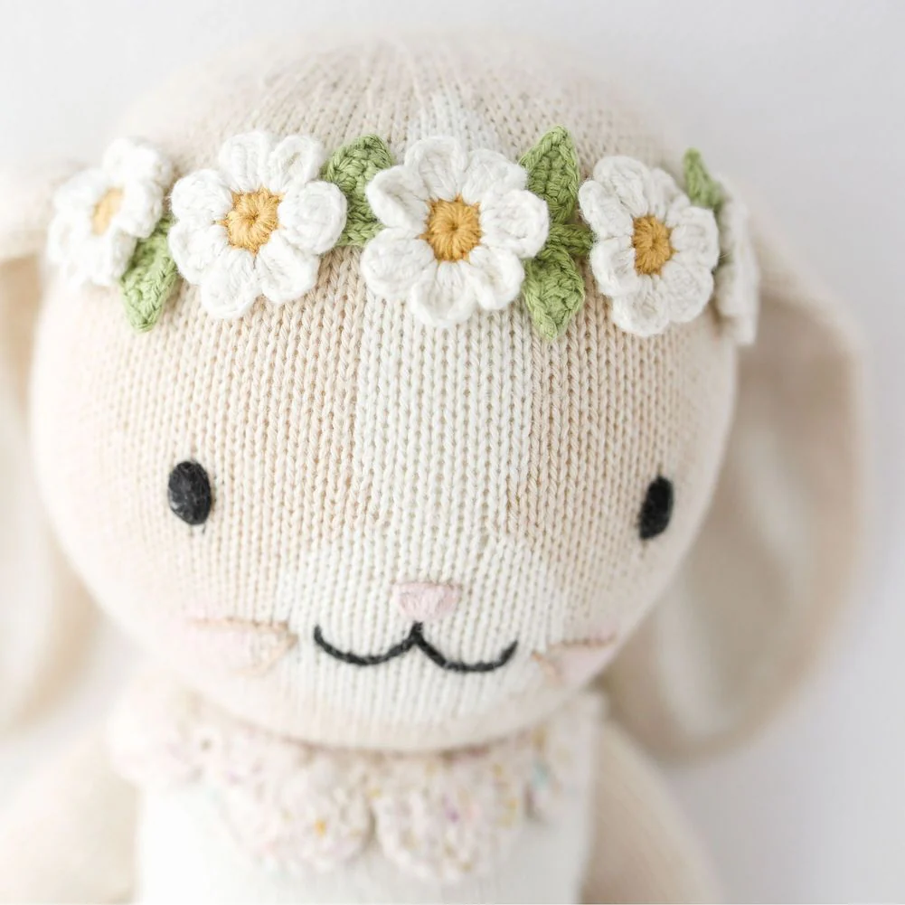 Cuddle + Kind Hand Knit Doll - Hanna The Bunny in Ivory (13 in) - Image 3