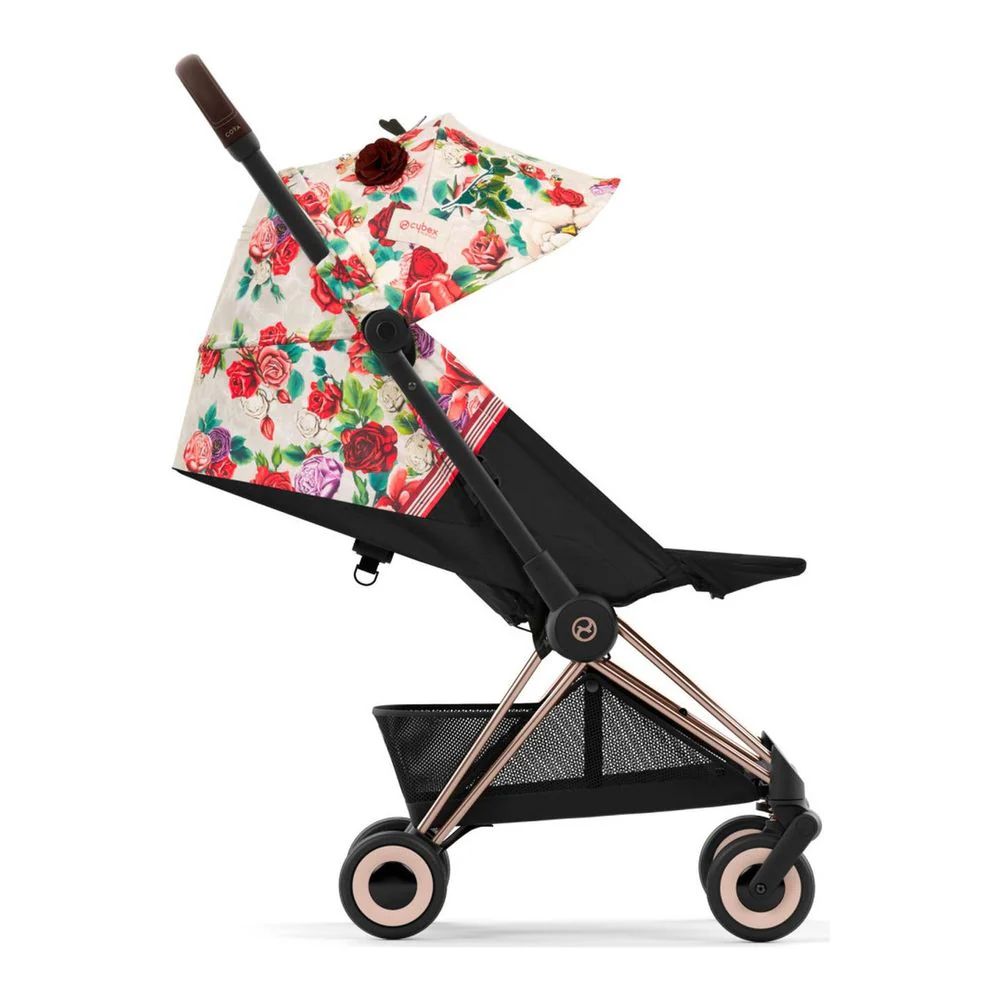 Cybex Coya Lightweight Ultra-Compact Travel Stroller - Spring Blossom Light - Image 6