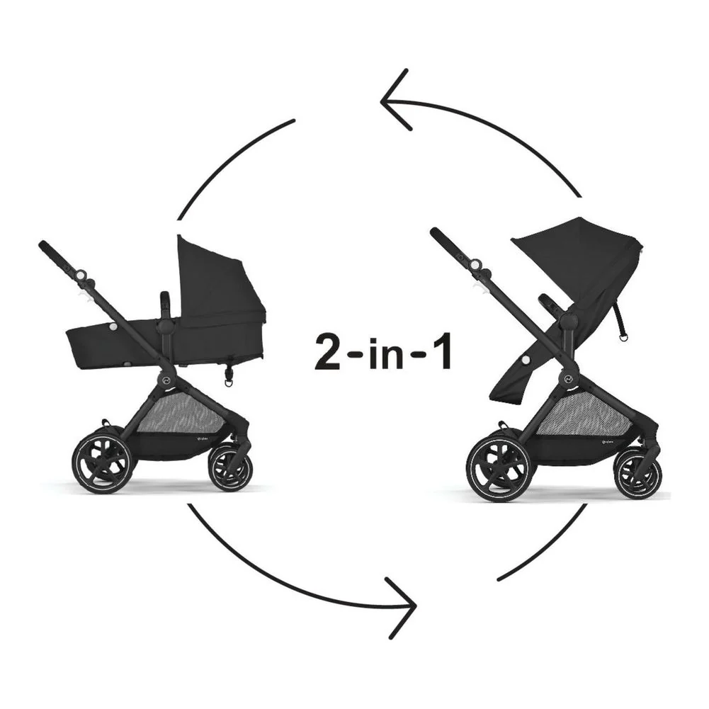 CYBEX EOS 2-in-1 Stroller - Moon Black - Image 2
