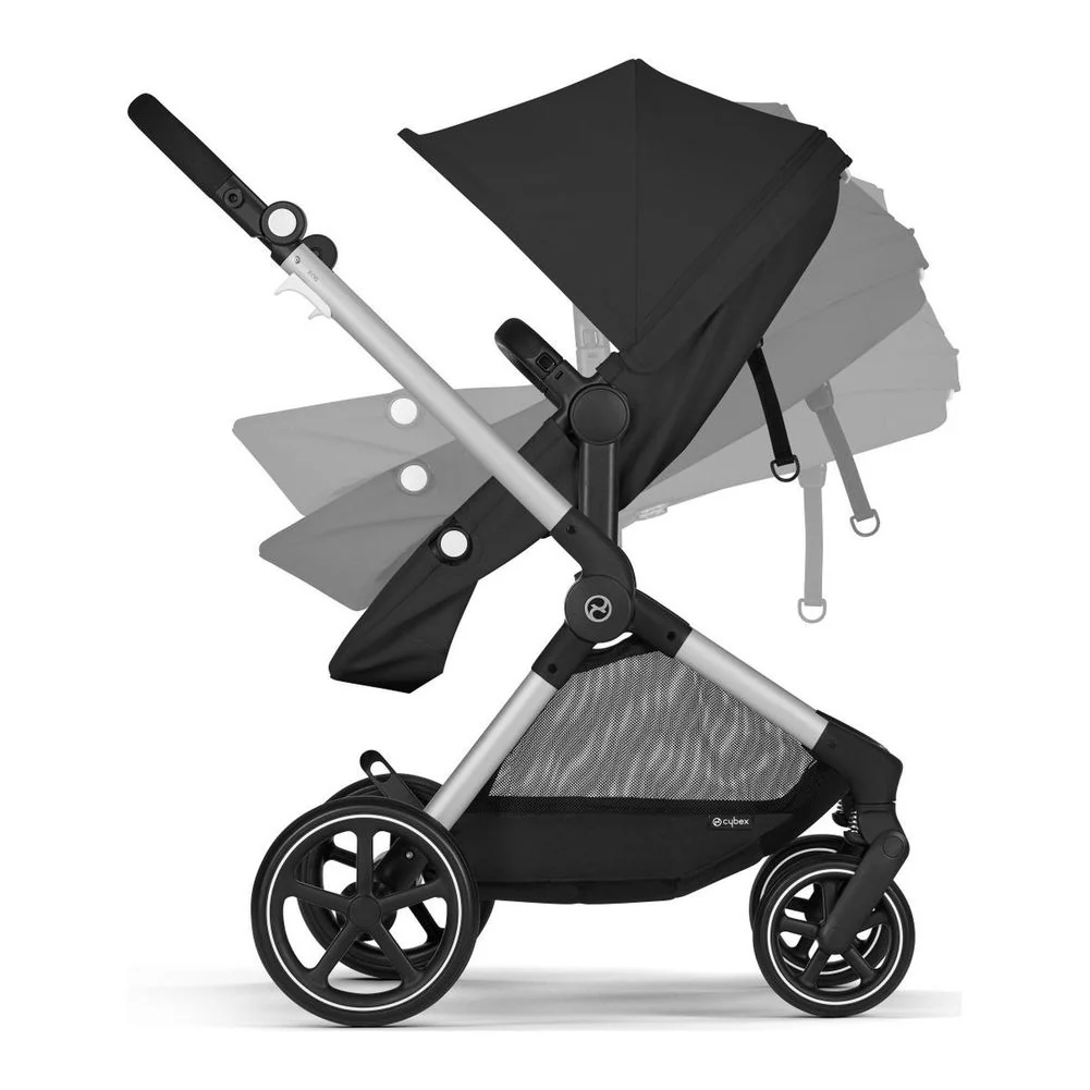 CYBEX EOS 2-in-1 Stroller - Moon Black - Image 6