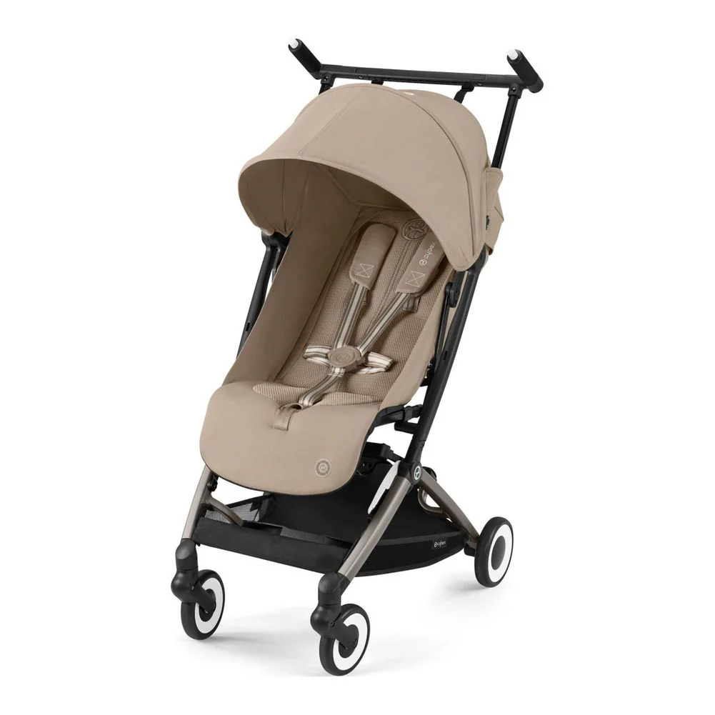 Cybex Libelle 2 Ultra Compact Stroller - Almond Beige on Taupe Frame (Open Box)