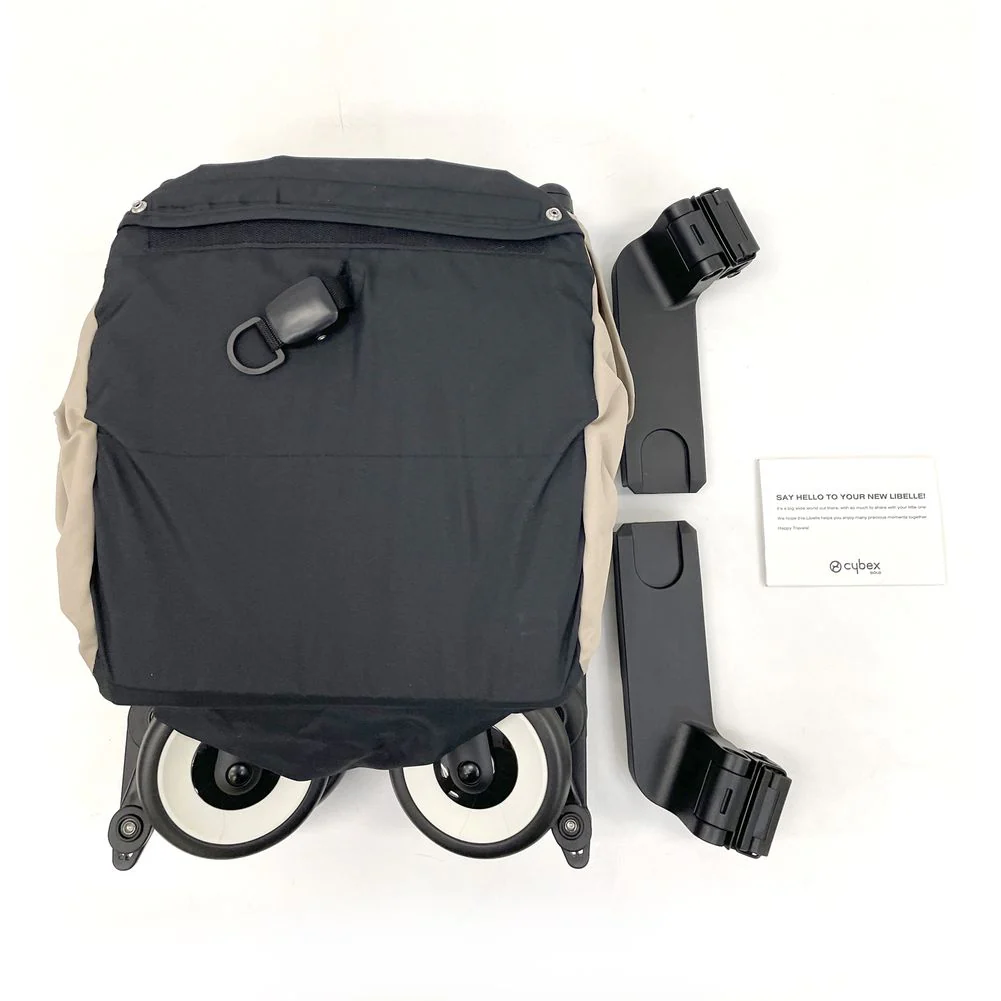 Cybex Libelle 2 Ultra Compact Stroller - Almond Beige on Taupe Frame (Open Box) - Image 6