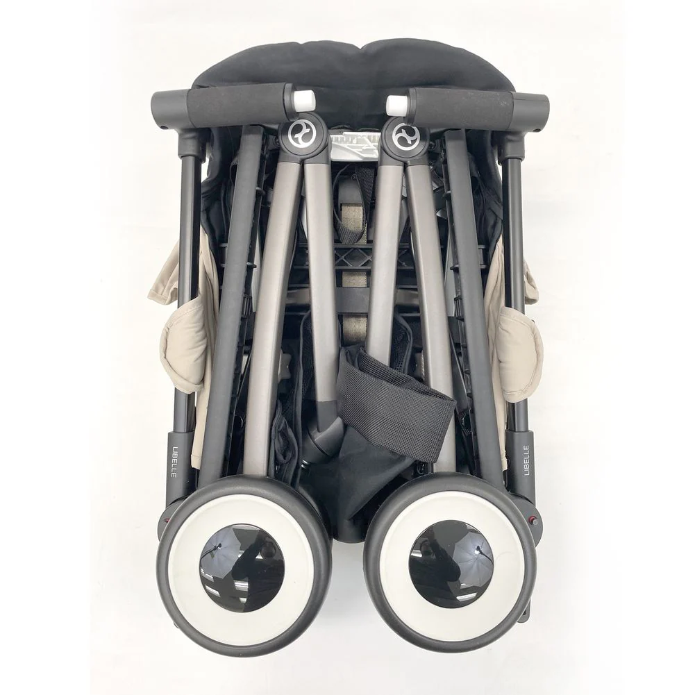 Cybex Libelle 2 Ultra Compact Stroller - Almond Beige on Taupe Frame (Open Box) - Image 7