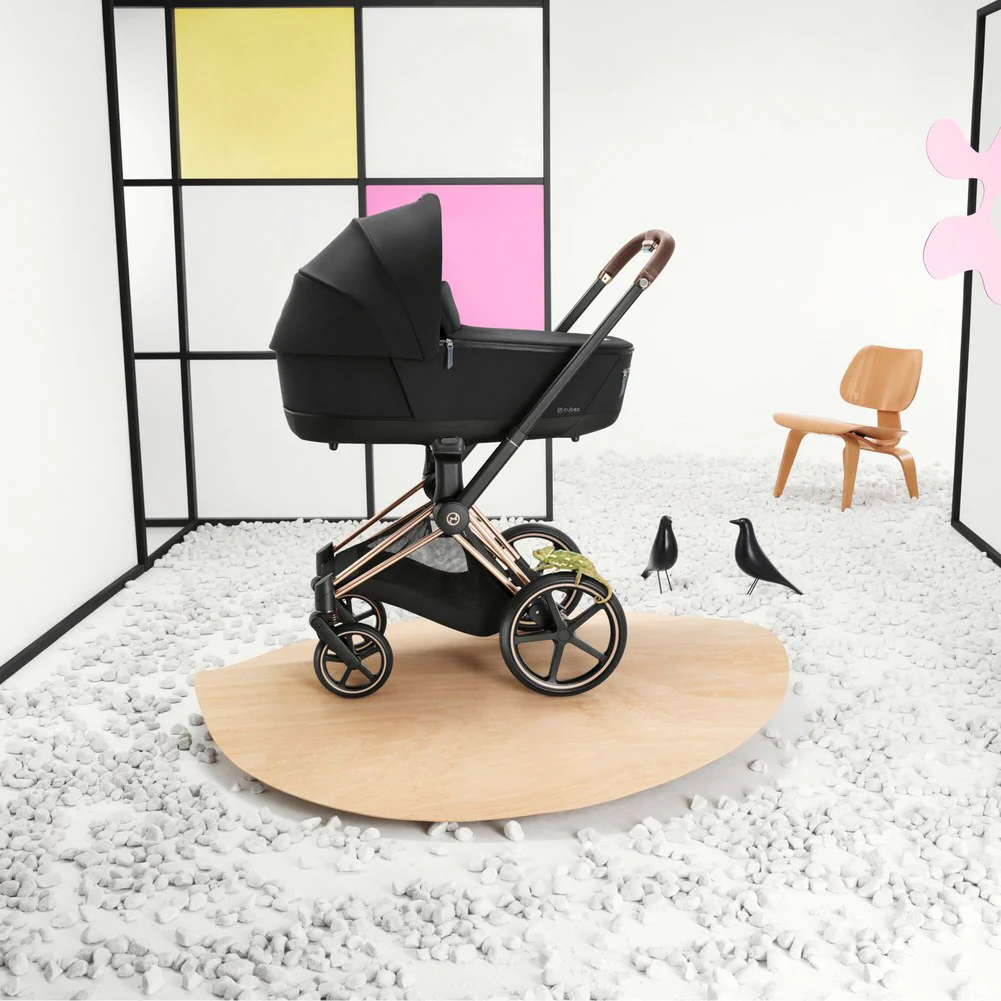Cybex Lux Carry Cot for PRIAM 4 and e-PRIAM Strollers - Sepia Black - Image 7