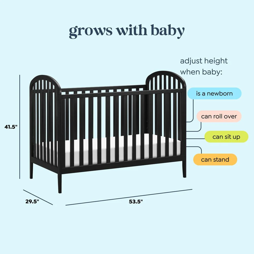 DaVinci Beau 3-in-1 Convertible Crib - Ebony - Image 2