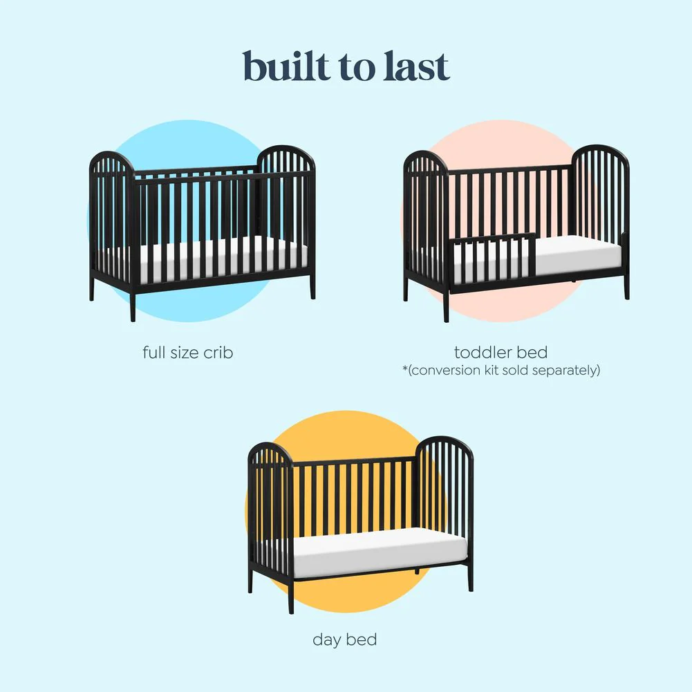 DaVinci Beau 3-in-1 Convertible Crib - Ebony - Image 3